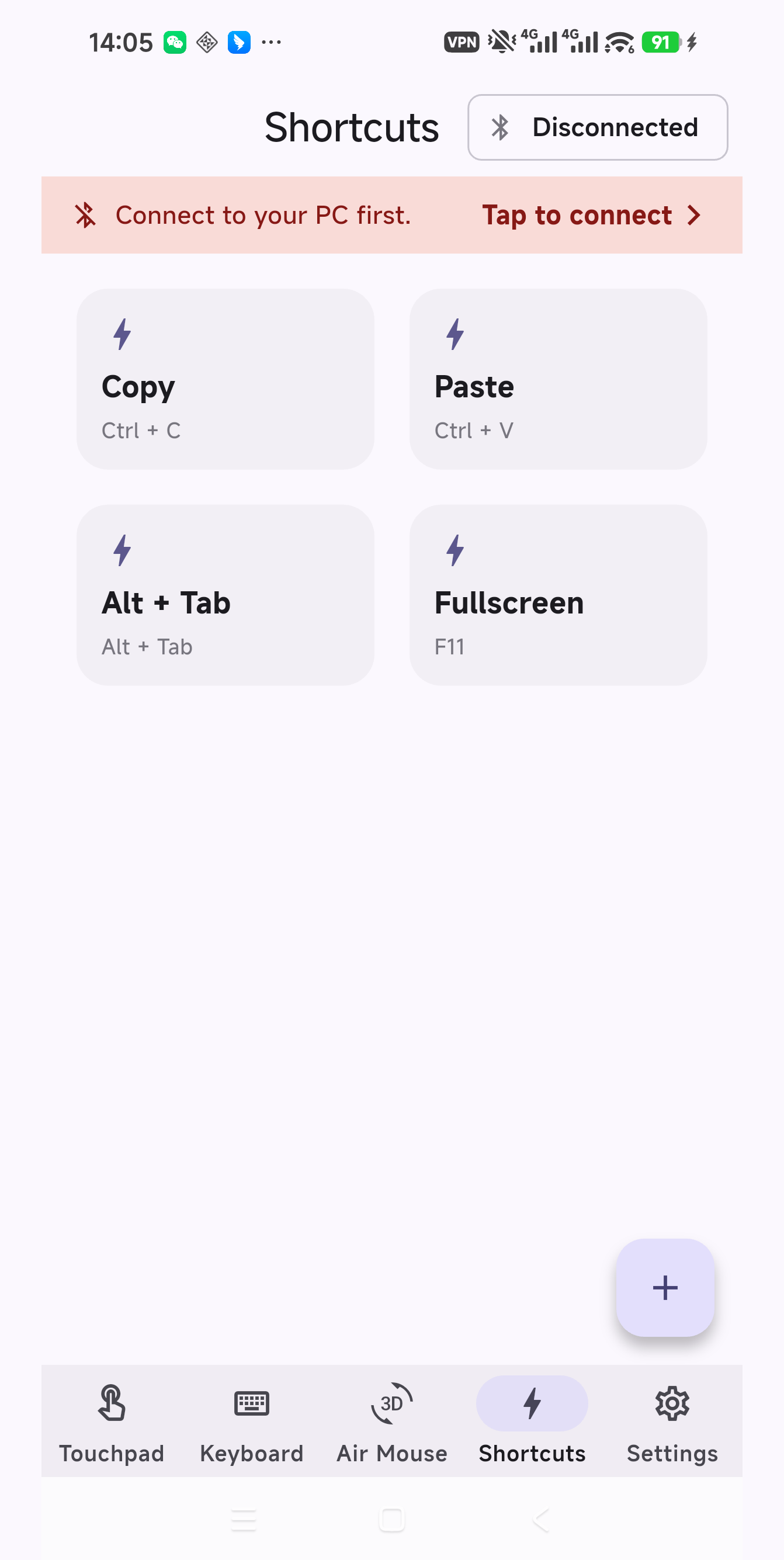 AsleepRemote custom keyboard shortcuts